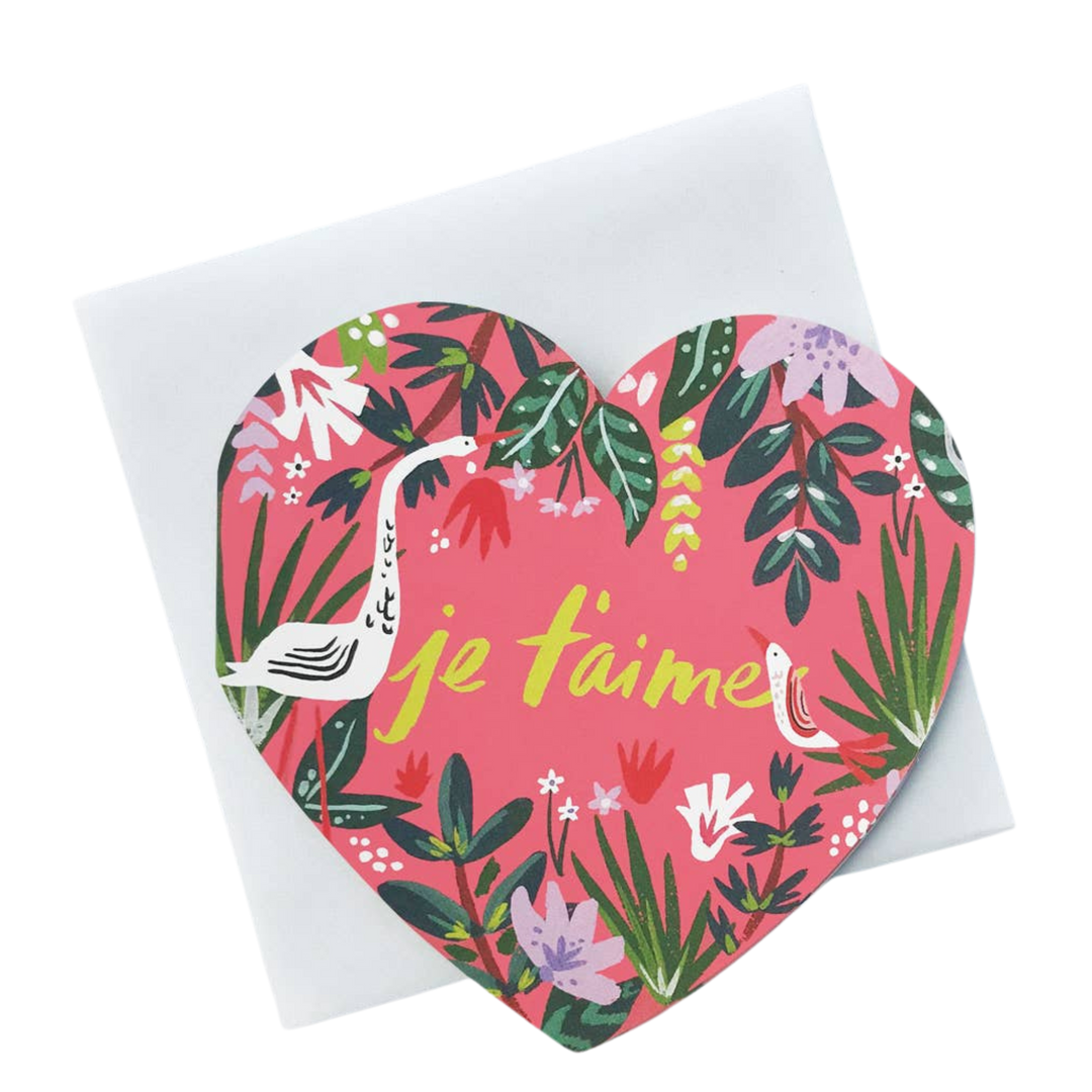 Je T'aime Jungle Diecut Card