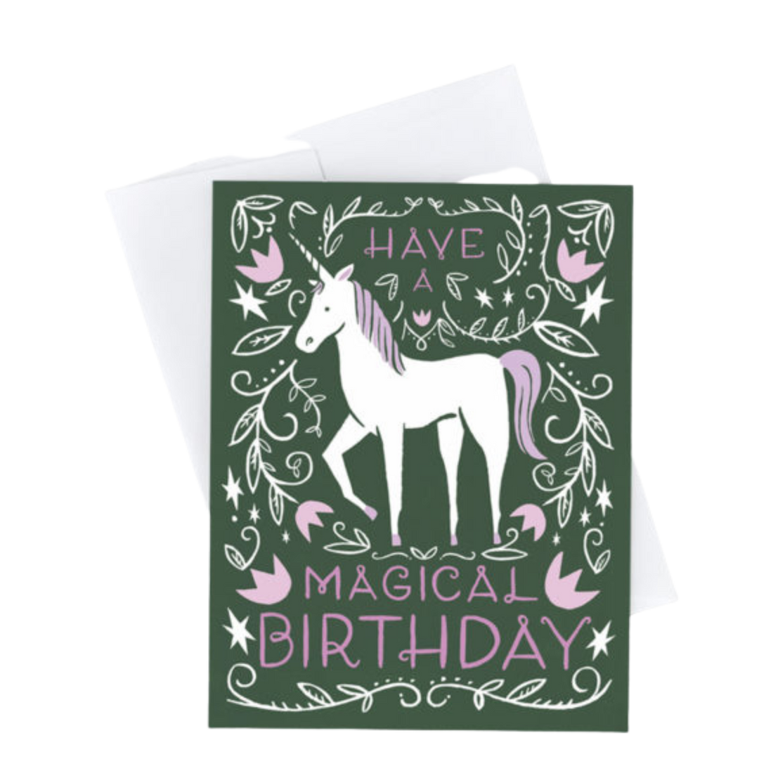Magical Unicorn Birthday Greeting Card