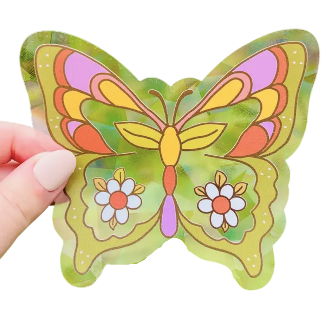 Suncatcher Butterfly Sticker 4.5"