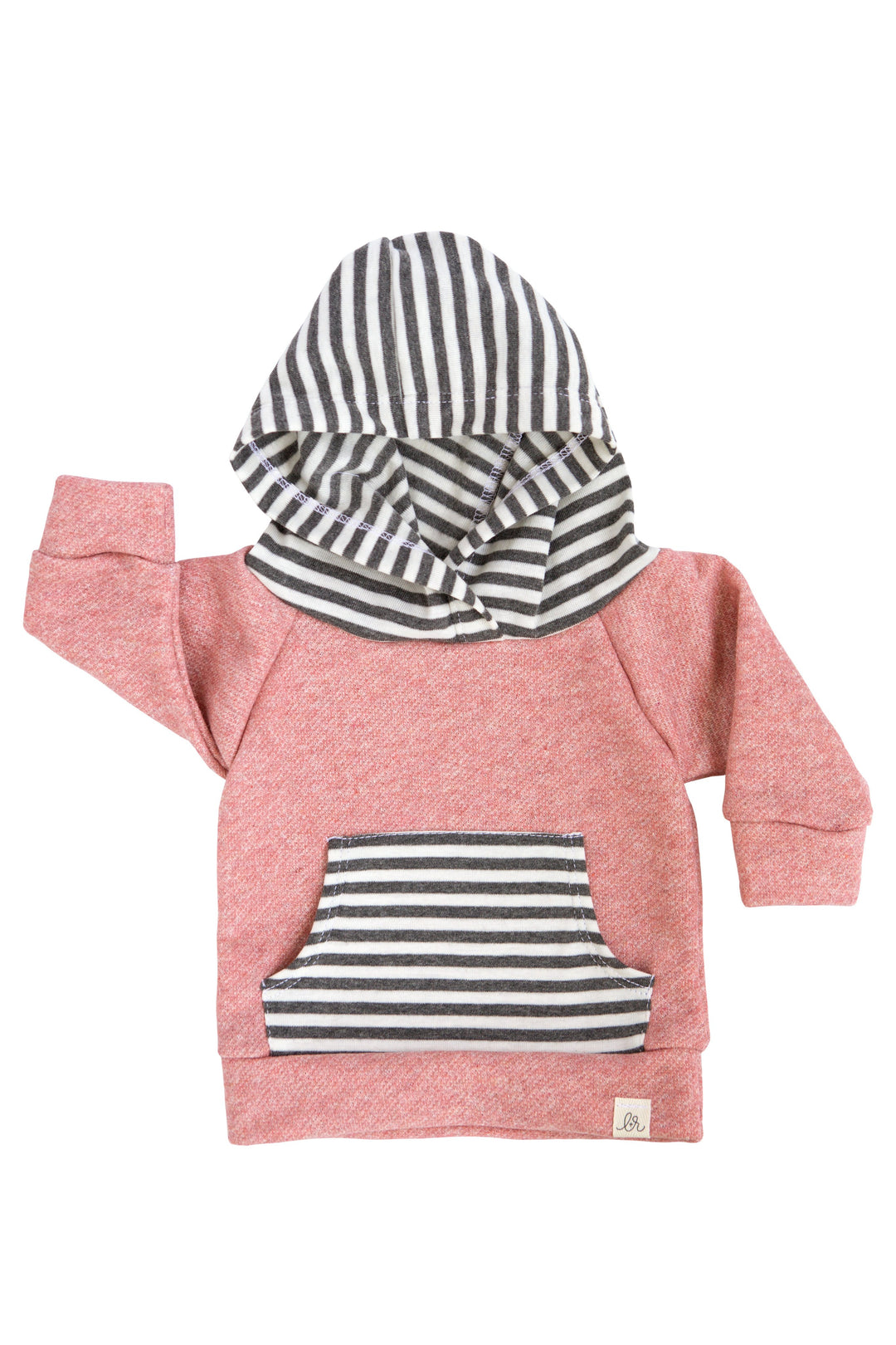 Dusty Rose and Stripe Kids Hoodie