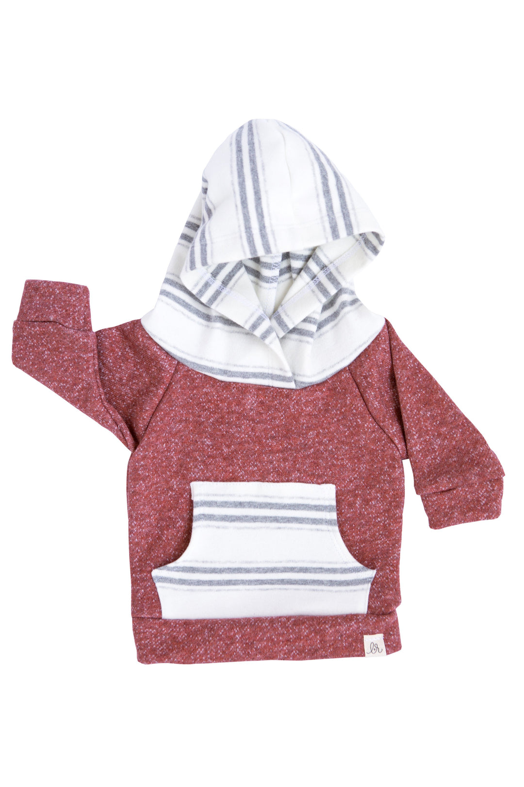 Mauve and Stone Stripe Hoodie Kids / Baby