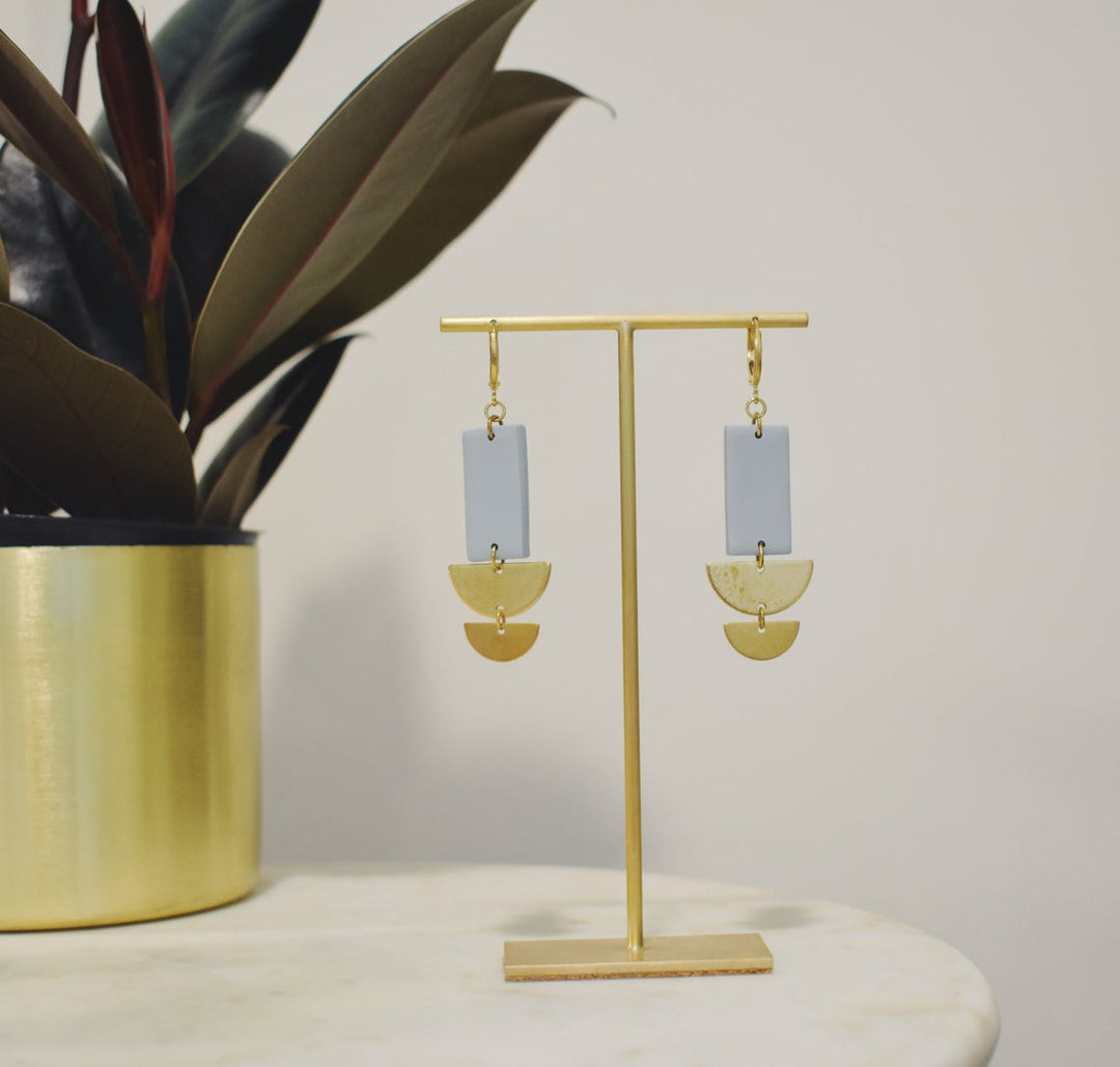 Marion Brass & Clay Earrings