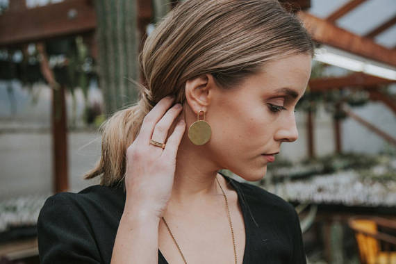 Mini Dillan Brass Earrings