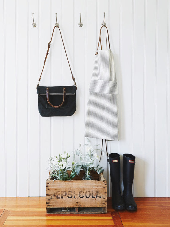 Waxed Canvas Book Bag