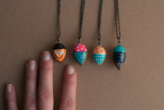 Barn Owl Necklace Gunmetal Chain