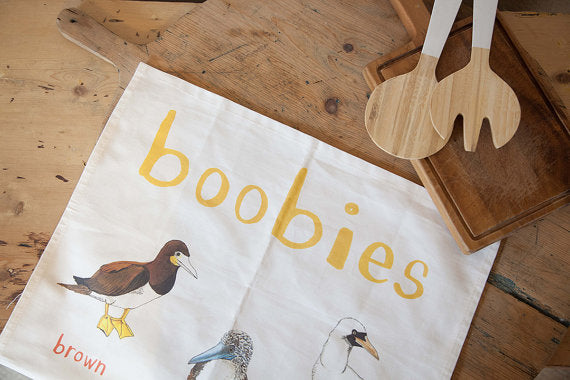 Boobies Tea Towel