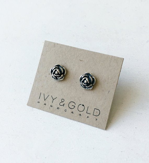 Rosette Stud Earrings - Sterling Silver*
