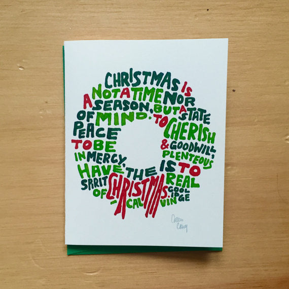 Wreath Christmas Card