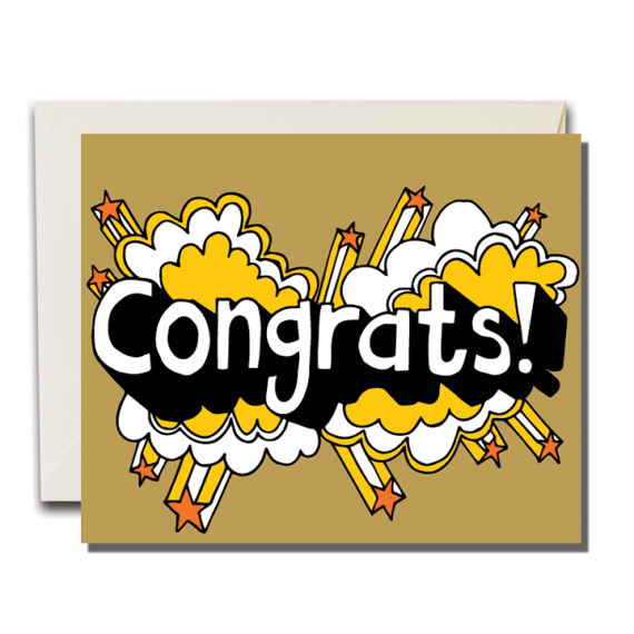 Congrats Power Pop Greeting Card