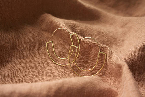 Elena Brass Earrings