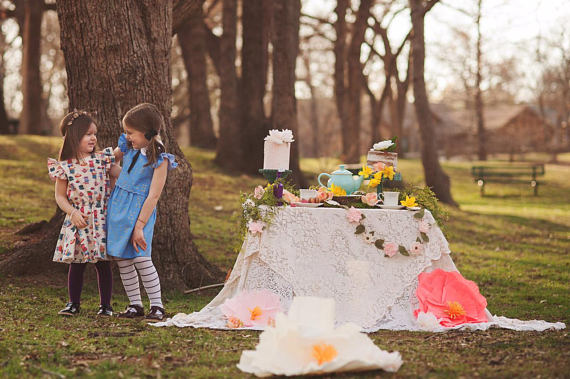 Felt Flower Garland, Autumn Bloom with Ribbon // By Red Marionette