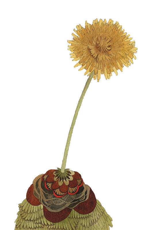 Quilted Dandelion - Greeting Card