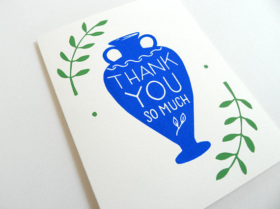Thank You Greek Vase Card // by Middle Dune