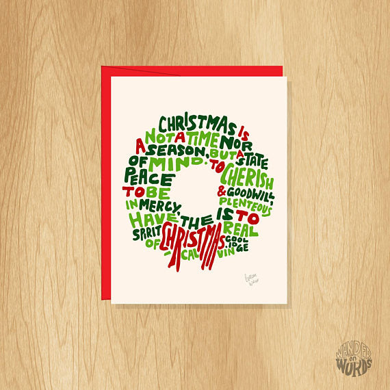 Wreath Christmas Card