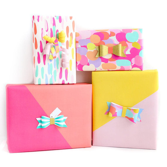 Rainbow Confetti Dots Wrapping Paper Sheets - WATERBURY