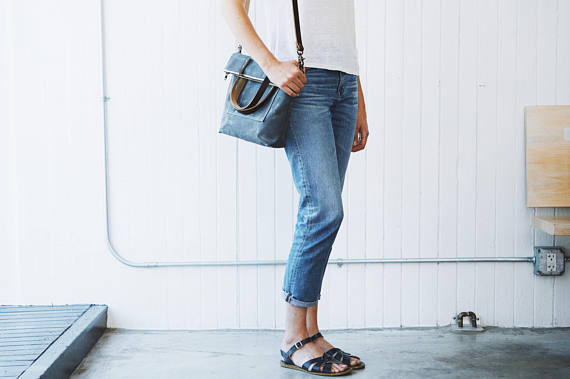 Waxed Canvas Book Bag