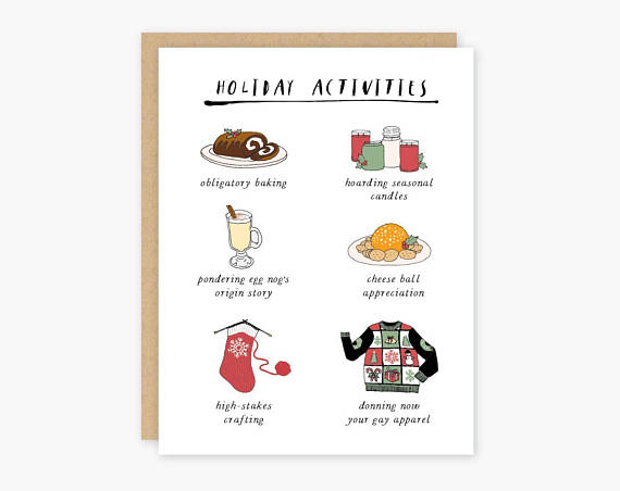 Holiday Activities Greeting Card