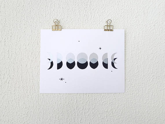 Moon Phase Print // by Middle Dune