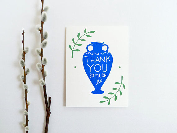 Thank You Greek Vase Card // by Middle Dune