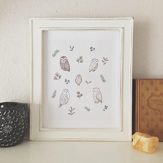 Owl 8x10 Art Print