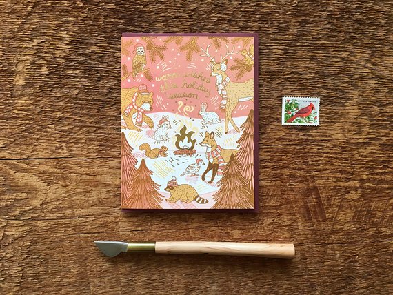 Woodland Holiday Card