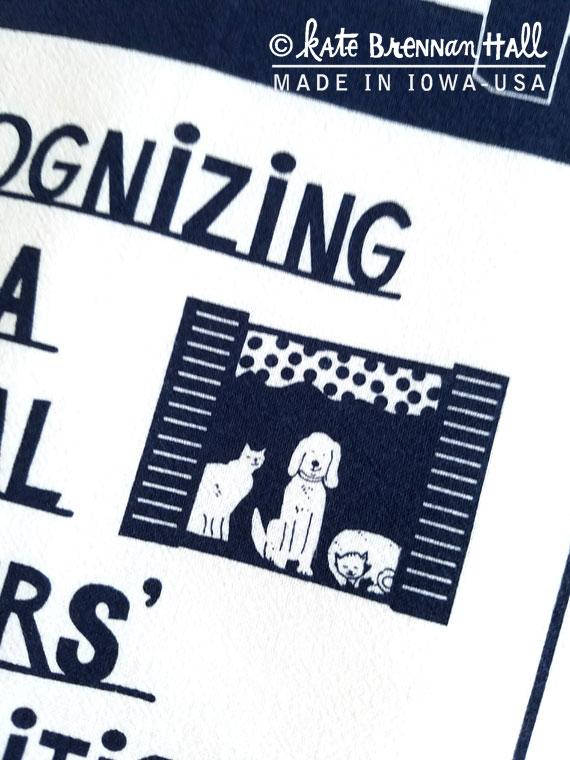 RESCUE Cat and Dog Kitchen Tea Towel