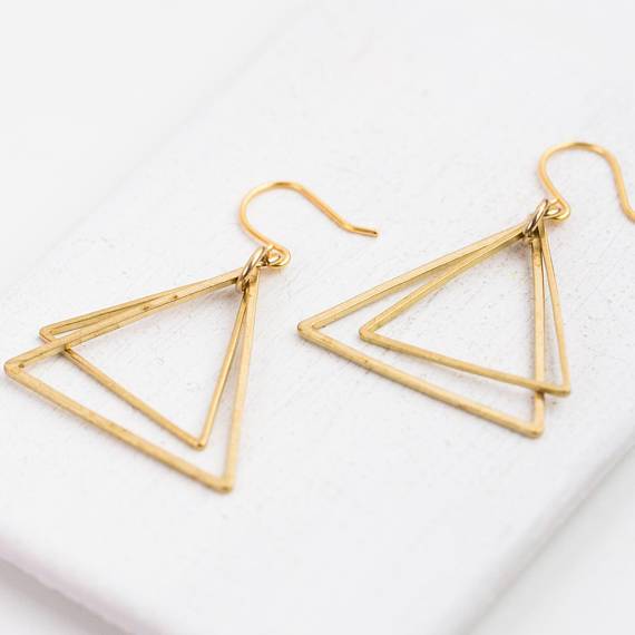 Double Triangle Earrings