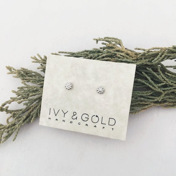 Mini Bali Sparkle Earrings - Sterling Silver*