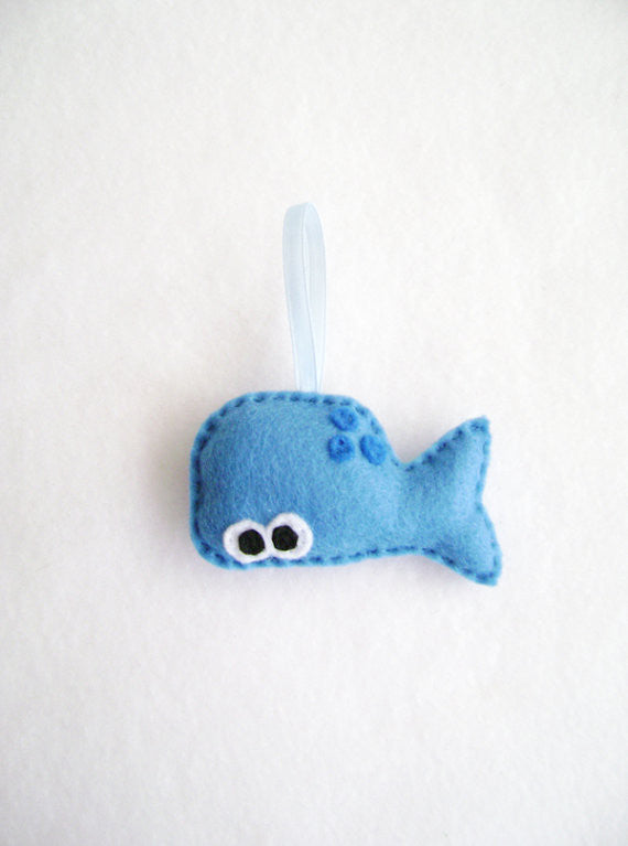 Whale Felt Ornament // By Red Marionette