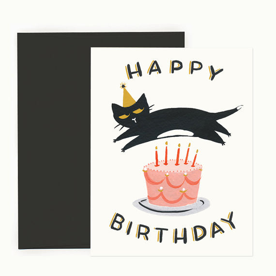 Happy Birthday Cat Greeting Card