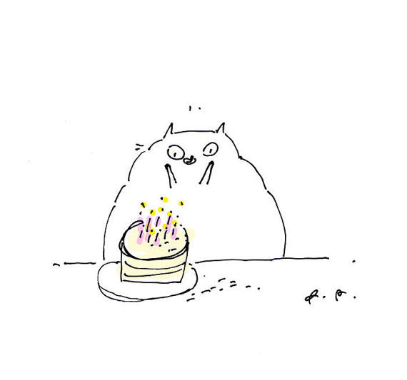 Cat Birthday Greeting Card