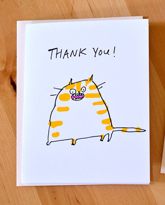 Thank You Cat Greeting Card