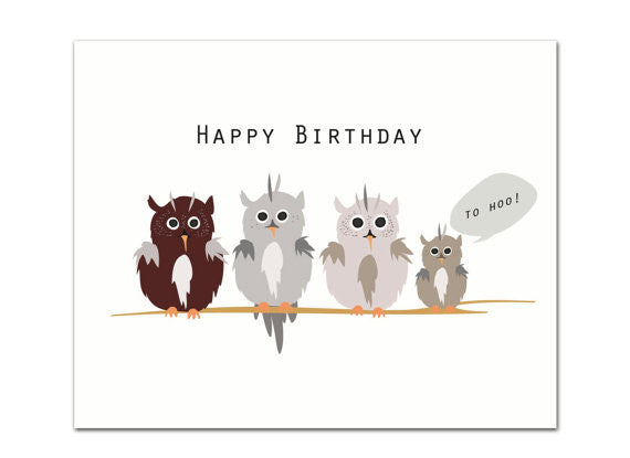 Happy Birthday to Hoo Greeting Card