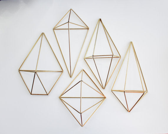 Marquise Diamond Brass Wall Sconce