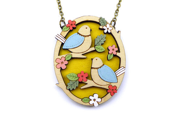Two Little Birds Necklace