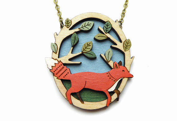 Running Fox Necklace