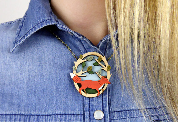 Running Fox Necklace