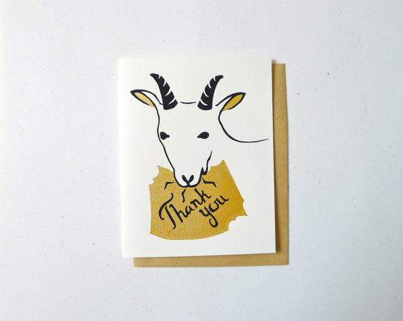 Goat Thank You Greeting Card