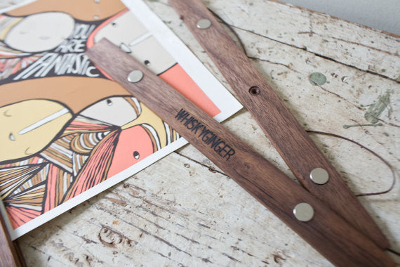 Wooden Poster Hanger - Oak 12 inches