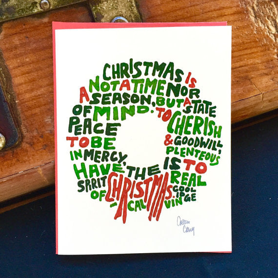 Wreath Christmas Card
