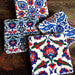 Turkish Tile Coasters // Set of 4