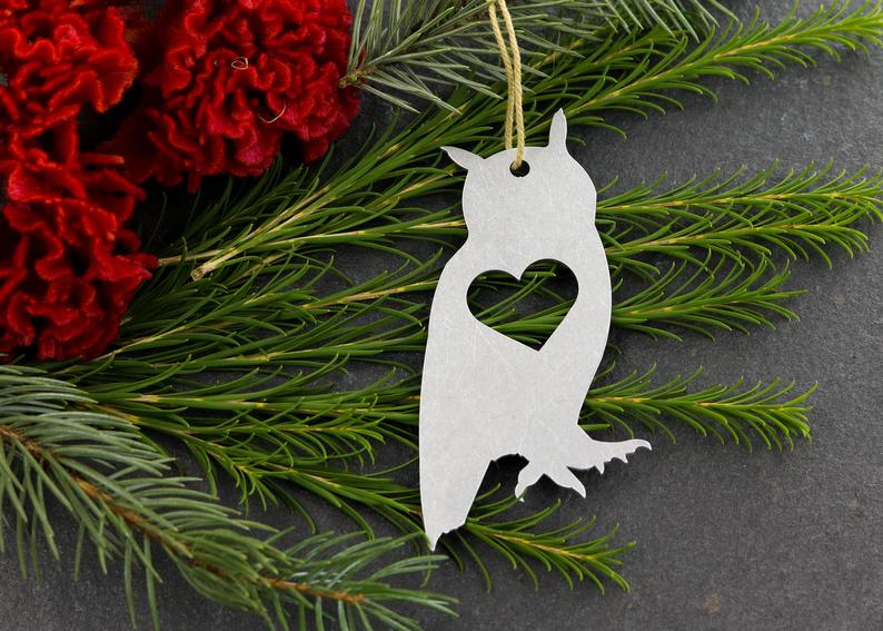Owl Metal Ornament
