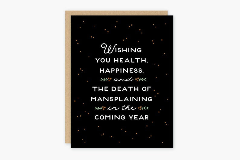 Mansplaining Holiday Card