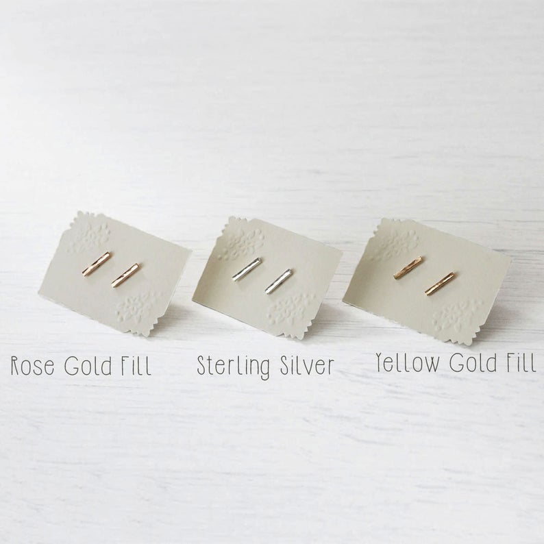 Parallel Line Stud Earrings