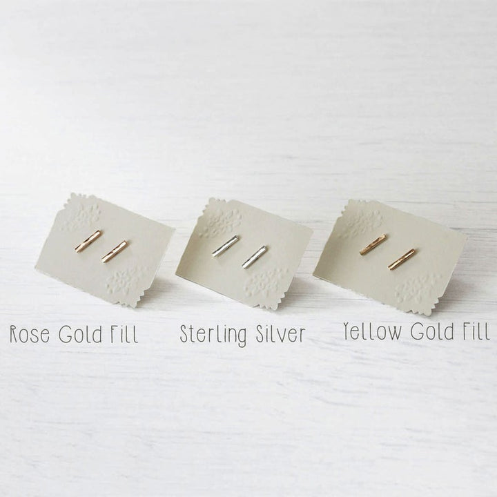 Parallel Line Stud Earrings