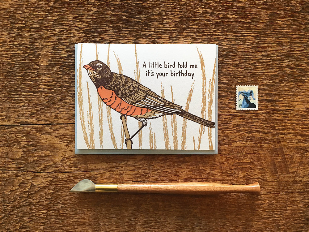 Little Bird Birthday Greeting Card