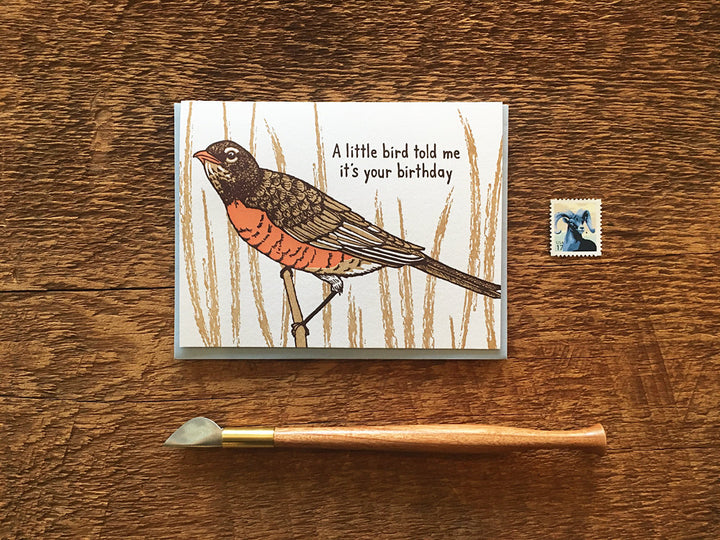 Little Bird Birthday Greeting Card