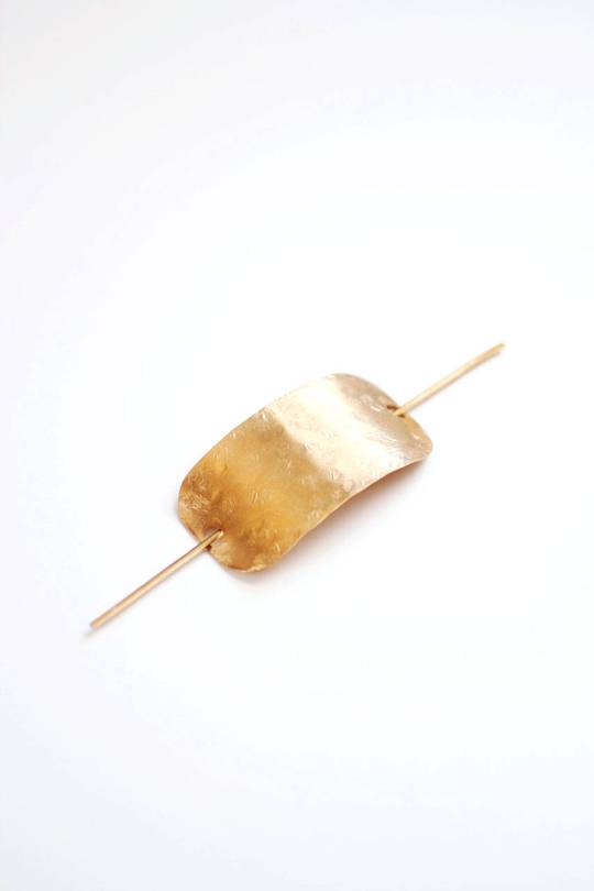 Hammered Bar Hair Pin