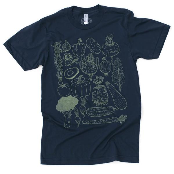 Vegetables Unisex Tee - Navy