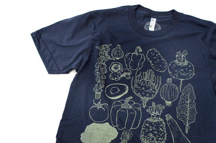 Vegetables Unisex Tee - Navy